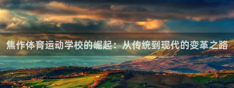 vsport体育官方正版app集团：焦作体育运动学校的崛起：