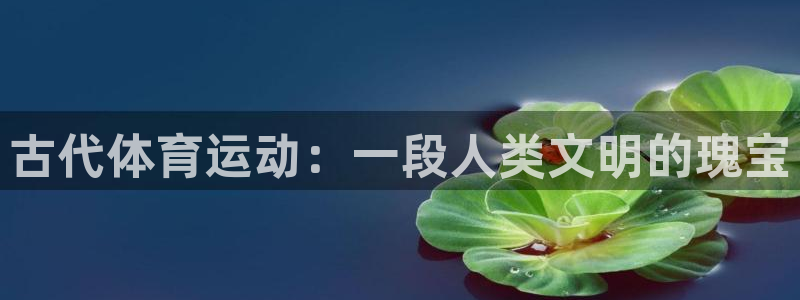 海南vsport体育官网下载：古代体育运动：一段人类文明的瑰